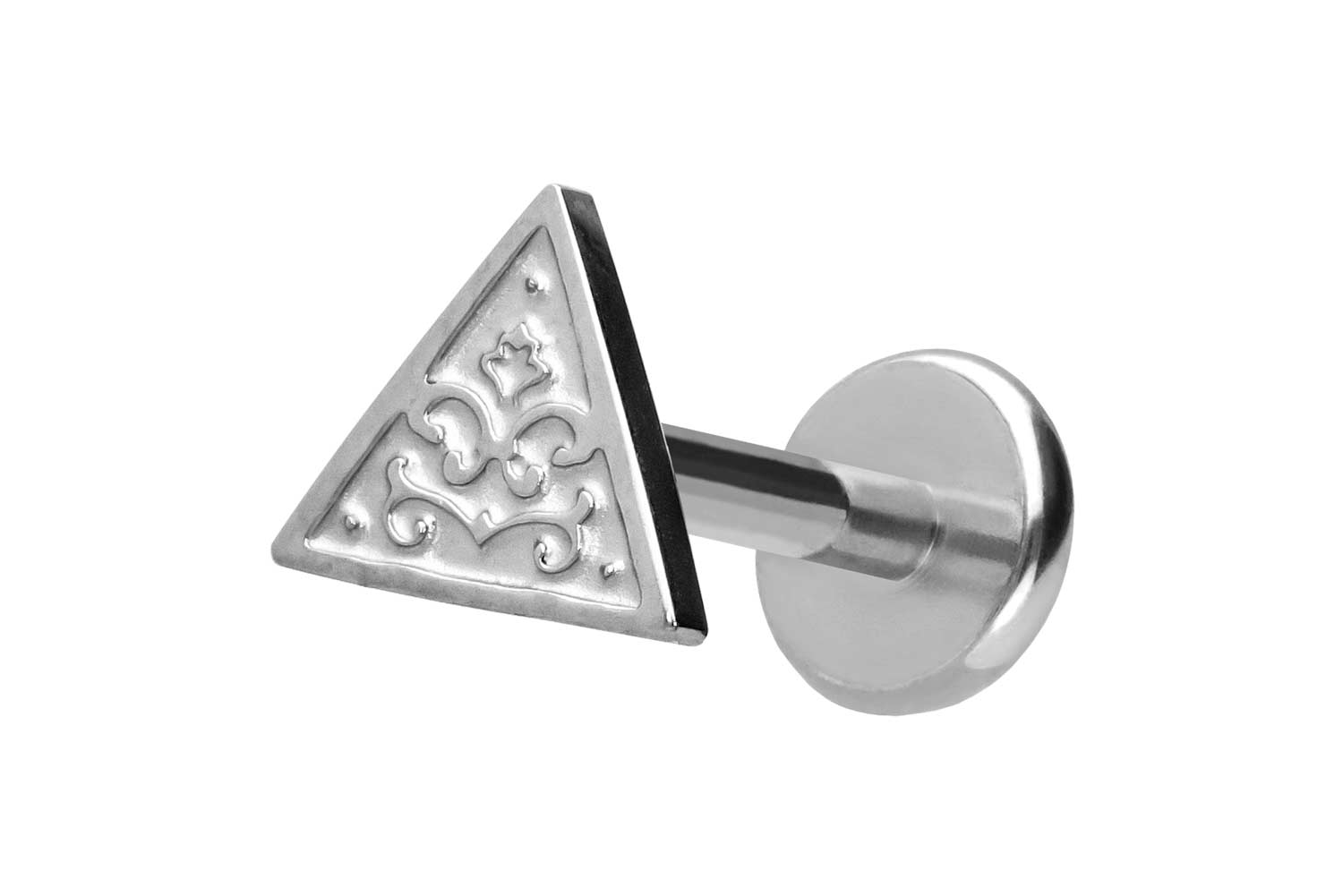 Titan Labret Piercing mit Push Fit DREIECK